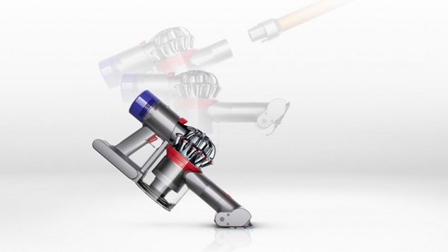 The Dyson V8 Absolute transforms to a handheld in one click.